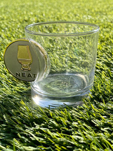 Neat Coin embedded Rocks glass